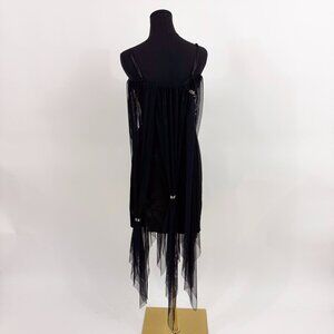 VITNAGE 90S STYLE BLACK COCKTAIL DRESS WITH MESH DETAILS